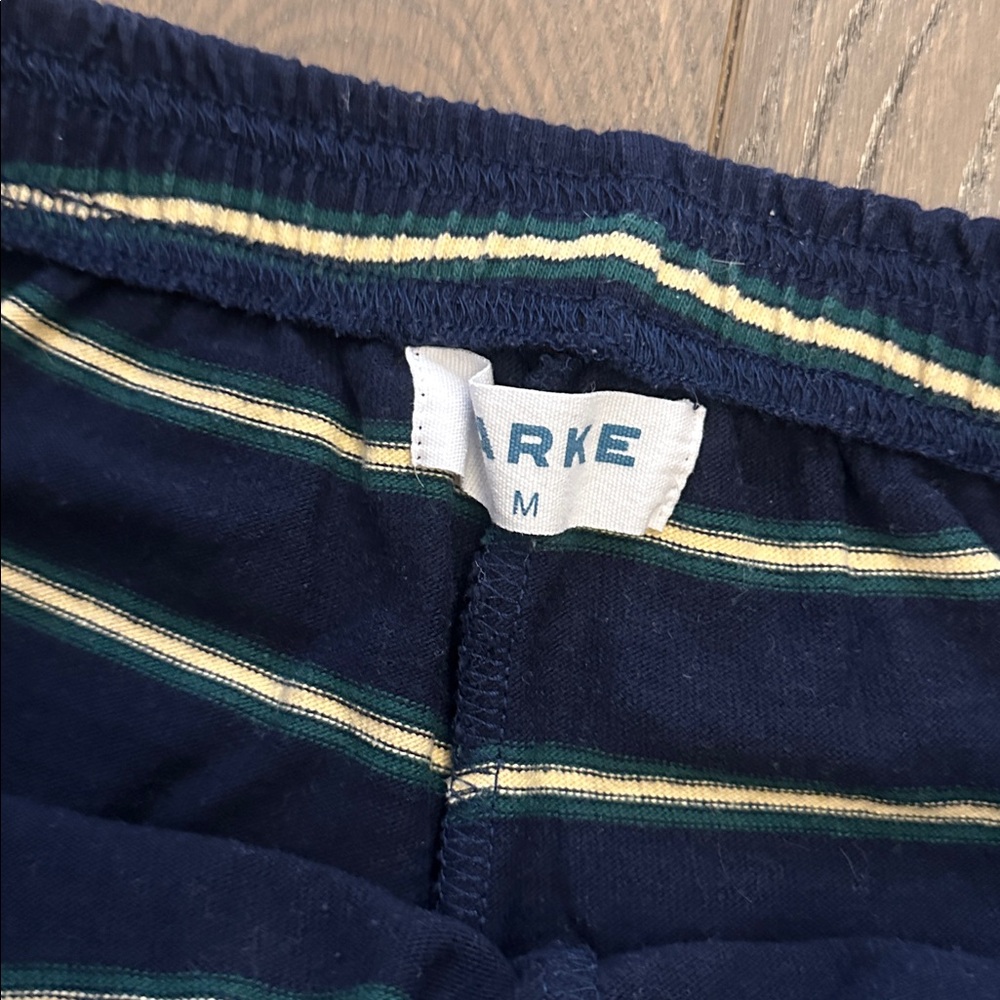 Parke Striped Cotton Boxer Pants in Denim Stripe - Picture 3 of 3